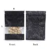 8x12cm Self Seal Zip Aluminum Foil Bag with Clear Window Resealable Mylar Foil Pouches For Candy Coffee Tea Smell Proof Storage Bags