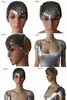 Chran Chainmail Mask Bra Scalemail Ramię Armor Cosplay Burning Man Headdress Head Chain Pałąk Średniowieczna Ren Faire Jewelry