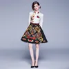 Новое королевское стиль модное платье рубашки Spring Fand Women's Vintage Big Swing Dress Office Lady Business Slim Part Promes4900462