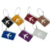 Aircraft Luggage ID Tags Boarding Travel Address ID Card Case Bag Labels Card Dog Tag Collection Keychain Key Rings Toys Gifts