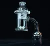 2 stks Vrouwelijke Man 10 14 18 mm Quartz Nail Dikke 100% Pure Quartz Banger Nail Domeless Glass Bong Nail met spinning Carb Cap en Terp Pearl