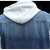 Męskie kurtki Univos Kuni 2021 Casual Jacket Casual Jacket z kapturem jeansowy płaszcz mody Chet Pocket Emewear Slim Fit Męskie chłopcy Duże rozmiar 5xl J6211