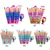 21pcs Mermaid Makeup Brushes Set Foundation Powder Eyeshadow Contour Blending Cosmetic Diamond Make up Brush Kit with Little Fish Tail