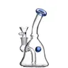 6 pouces Bong en verre avec bol en verre Mini tuyau d'eau en verre de couleur Dab Rig plates-formes pétrolières tuyaux Perc Heady Quartz Banger 1121