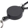 Black Wire Rope Keychain 65cm Badge Reel Retractable Recoil Anti Lost Ski Pass Id Card Holder Outdoor Key Ring Keyring Accessories9265808