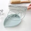 Leaf Shape Soap Holder Non Slip Soap Box Toalett Duschbricka Tömning Rack Badrum Gadgets Tvålfackhållare