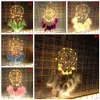 Dream Catcher Wind Chimes 6 Färger LED Feather Wall Hanging Ornament Dreamcatcher Bedroom Christmull Decoration OOA74509233572