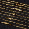 10 sztuk złota 2MM rozmiar figaro naszyjnik 16-30 cali moda kobieta biżuteria kobieta prosty łańcuch sweter biżuteria fabryczna cena może być dostosowana