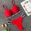 Biquíni Empurrar Para Cima Bikinis 2019 Mujer Swimsuit Feminino Separado Swimwear Mulheres Com Underwire Correias de Natação Terno Para As Mulheres Carta