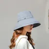 2019 Moda kova kapağı Katlanabilir Balıkçılık Kadın kaliteli için Lady Bowler Cap Katlanabilir Sup Kepçe kap iyi Plaj Güneşlik Satış Caps