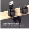 AIFFECT 12Pcs Silicone Cable Winder Desktop Cable Organizer Cable Clip Cord Management Multipurpose Cables Holder For Earphone