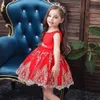 2020 meninas vintage desfiladeiras vestidos de bola grânulos de ouro crystals top longo criança crianças festa formal vestidos de bairro de flores menina roupas de casamento