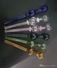 Two - wheel double bubble glass straight pot Wholesale Glass bongs Oil Burner Glass Water Pipes Oil Rigs Smoking Rigs