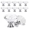 Clair 30mm diamant forme conception cristal verre boutons de porte placard tiroir armoire armoire tirer poignée boutons LX1820