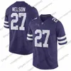 MIT8 Custom Kansas State Wildcats 2019 Piłka nożna Dowolna nazwa Numer Purple White 10 Skylar Thompson 34 James Gilbert Sproles Lockett Men Jersey