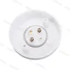 Lampbaser E27 Holder Round Socket White ABS Lighting Accessories Flame Retardant PBT Adapter Converter DHL3357157