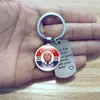 Trump 2020 Keychain Tempo Gem Flag Chaveiro Metal Reelect Trump Pingente Chave Chave Presente Titular Jóias