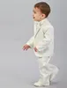 Ivory Little Boys Formal Wear Jacket Pants 3 Pieces Set Suits for Wedding Dinner Children Kids Tuxedos