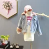 Bambino Bambini Neonate Top camicia Giacca calda Cappotto di jeans Abiti invernali Set Manica lunga Solido monopetto Cappotti per ragazze 2019 T191023