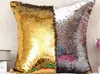 Syrenka Cekiny Poduszka Poszewka Glitter Glamour Poduszka Pokrywa Magiczna Odwracalna Poduszka Pokrywa Double Bling Sofa Samochód DIY Poduszki Case Home Decor D61