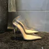 Gorąca Sprzedaż Darmowa Wysyłka Moda Kobiety Pompy Naga Patent Leather Clear Spity Toe High Heels Perły Buty Nowy Z Pudełkiem 12 CM 10 CM 8cm