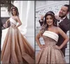 Gold Cekiny Linia Vestido De Novia de Sirena Vintage Imperium Talia Afryki Suknie Ślubne Suknia Ślubna 2019 Abiito Da Sposa