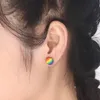 Mentille personnalisée Femmes LGBT en acier inoxydable arc-en-ciel coloré peint gay fier