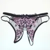 3Pcs / Lot Geschlecht spielt für Frauen-Spitze Transparent Höschen aushöhlen geöffnete Gabelungs Sexy Thongs Low Waist Erotischen Wäsche