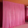 3M high3M wide wedding curtain black backdrop color Party Curtain Celebration draps Performance Background Satin Drape wall valan9276834