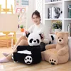 Dorimytrader Cartoon Panda Bear Child Sofa Mini Mini椅子レジャーソファティタミ幼児幼児幼児ソファースツール50x50cm DY505895944646