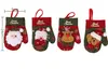 Capodanno Natale Guanto decorativo Forma Coltello Forchetta Set di posate Borsa per imballaggio Forchetta Coltello Tasca Decorazioni per la tavola di Natale Portaposate