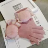 Fashion-handskar för kvinnor Fem fingrar Handskar Rosa Bowknot Venonat Golves Touch Screen Lovely Wool Gloves Hot Fashion Gratis Frakt