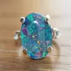 anillo de compromiso óvalo opal