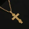 Russisch-Orthodoxes Christentum Kirche Ewiges Kreuz Charms Anhänger Halskette Schmuck Russland Griechenland Ukraine Geschenke