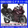 Body For SUZUKI Bandit GSX1250F GSX1250FA GSX1250 C 11 12 13 14 15 310HM.10 GSXF1250 GSX1250C wine red HOT 2011 2012 2013 2014 2015 Fairing