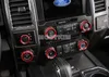 Cubierta de la perilla del aire acondicionado interno 6 piezas de color rojo para Ford F150 F-150 2015-2019
