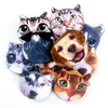 Hot On S Nuova stampa 3D Cat / Dog Face Zipper Case Bambini Portamonete Lady Cute Wallet Pouch Women Girl Makeup Buggy Bag