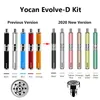 Yocan Evolve-D E Kit de cigarro de cigarro Vaporizadores de ervas secas Evolve D Dual Bobina 650mAh Vape Pen Kits Vaporizador Fitoterizante 100% Autêntico