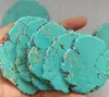 5pcs Turquoise Slab turquoise stone cabochon card slab form Veins flat nuggets bead finding 30-100mm4 high quality230b