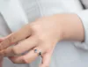 Nuovo arrivo moda orso cane gatto zampa stampa anelli anello smaltato nero per le donne ragazza carino colore argento animale domestico 925 gioielli regalo