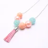 Nieuwste meisjes kralen ketting mode kind kwast hangers ketting ketting kinderen peuter dikke bubblegum ketting sieraden