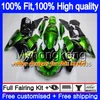 Wstrzyknięcie dla Kawasaki ZX 14R ZZR1400 2006 2007 2007 2009 2010 2011 Błyszczący Zielony 223MY.2 ZZR-1400 ZX-14R ZX14R 06 07 08 09 10 11 Owalnia