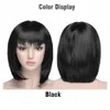 Storlek: Justerbar Välj färg och stil 1pc Syntetisk peruk Kort Straight Full Hair Wigs Cosplay Black Brown Dark Brown Blue