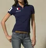 ファッションフリーの配送新しいブランドスモールホースソリッド半袖夏100％コットン女性国旗ポロシャツサイズS-XLドロップ