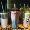 16 met Cup SUCTion Goddess Stailled Premierlash Straw Creative Coffee Cup isolatie Water Colors Fles stalen deksel. Qfbpg qkanx9380877