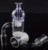 최고 품질의 불투명 바닥 디노 플랫 탑 석영 Banger dab 네일 10mm 14mm 18mm 남성 여성 유리 버블 스피닝 카브 캡 Terp Pearl