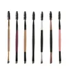 New arrival Double Eyebrow Brush Duo Brow Makeup Brush Double Sided Eyebrow Flat Angled Brushes J1546