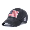 Mode Vintage coton lavé patriotique casquettes Baseball chapeau de soleil hommes femmes brodé US drapeau BK casquette