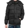 Klassisk vinterdown jacka huva män designer jackor mens bra kvalitet kläder svart bruna utomhus varma snörockar anpassar plus storlek