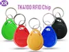 100 stcs ID RFID -tag 125 kHz Nabijheid Blue Color RFID Card KeyFobs Key FOB TK4100 EM4100 Toegangsbesturing Smartcard met ID -nummer Afdrukken